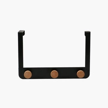 Removable 3 Bamboo Hooks Metal Over the Door Nail - Free Door Hook Hanger Storage Organizer Over the Door Hanger - Techmanistan