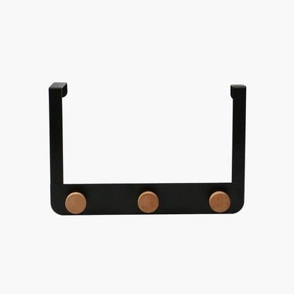 Removable 3 Bamboo Hooks Metal Over the Door Nail - Free Door Hook Hanger Storage Organizer Over the Door Hanger - Techmanistan