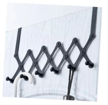 Retractable Over The Door Hook Organizer Rack - Techmanistan in Pakistan