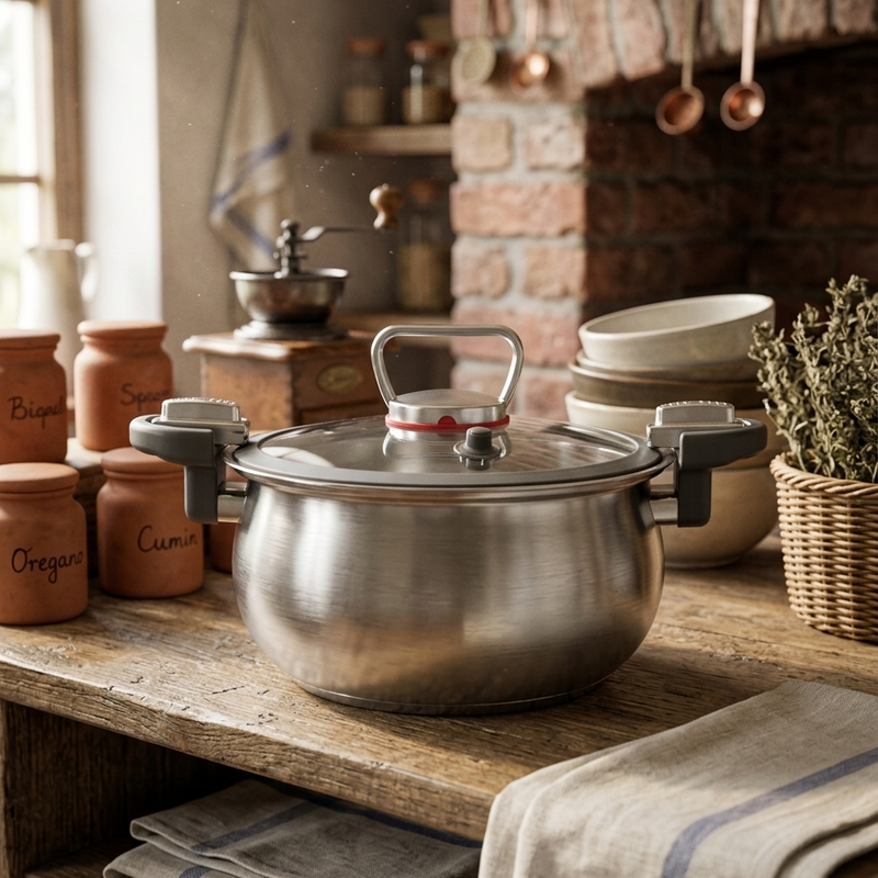 Stainless Steel Pressure Cooker – Double Ear Soup Pot & Hot Pot