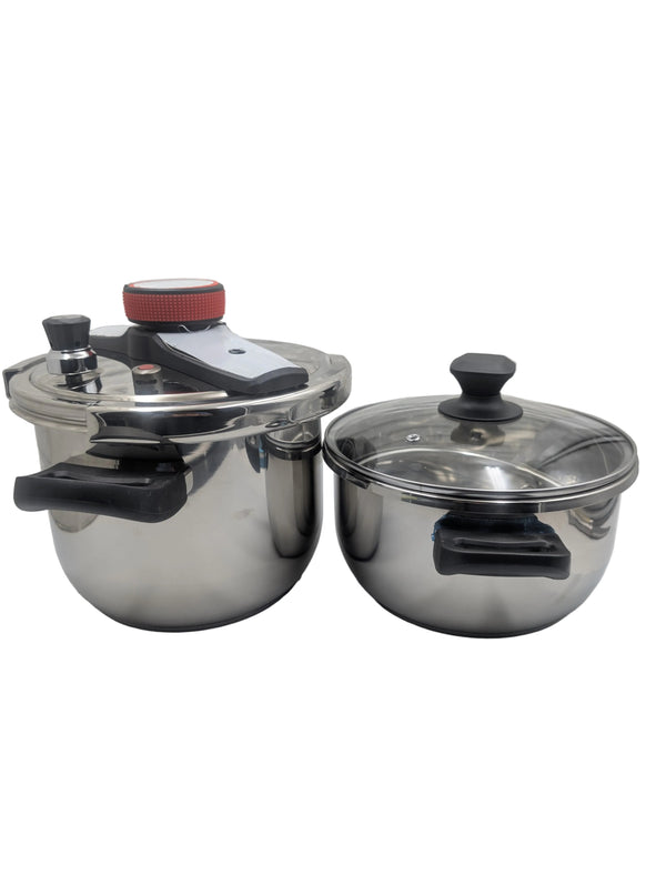 Stainless Steel Pressure Cooker Combo Set
