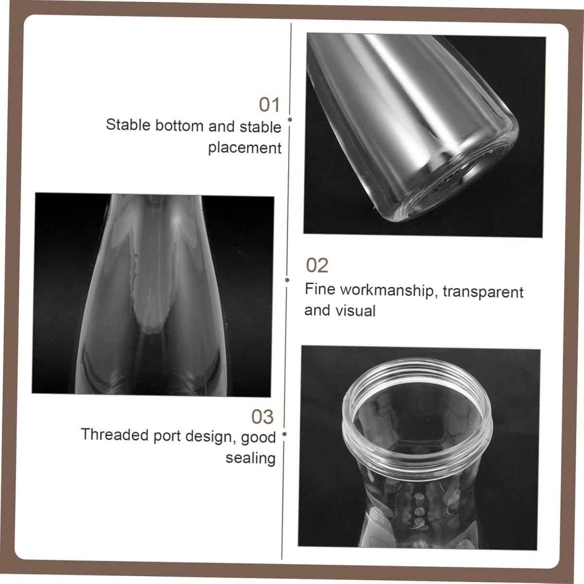 Round Clear Acrylic Water Bottle - Techmanistan in Pakistan