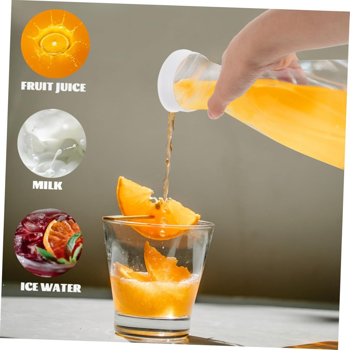 Round Clear Acrylic Water Bottle - Techmanistan in Pakistan