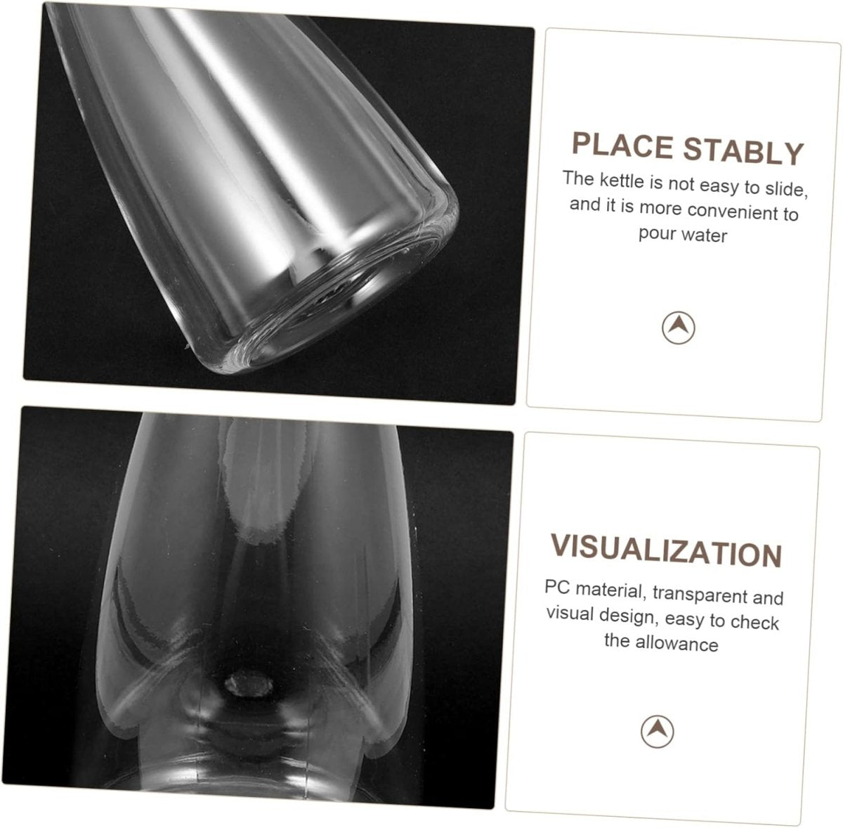 Round Clear Acrylic Water Bottle - Techmanistan in Pakistan