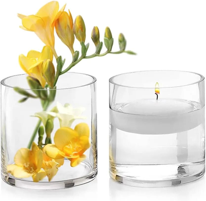 Round Clear Glass Vase - Techmanistan in Pakistan