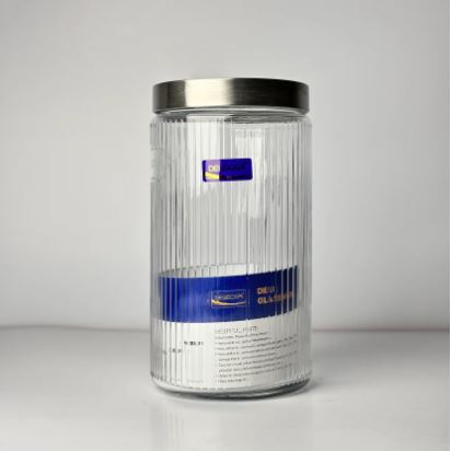Clear Glass Storage Jar – Airtight Kitchen Jar