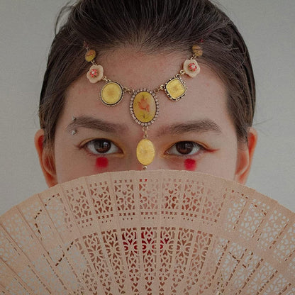 Sandalwood Folding Hand Fan - Techmanistan in Pakistan