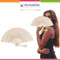 Sandalwood Folding Hand Fan - Techmanistan in Pakistan