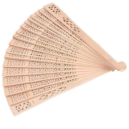 Sandalwood Folding Hand Fan - Techmanistan in Pakistan