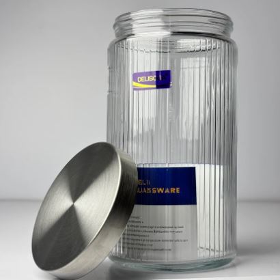 Clear Glass Storage Jar – Airtight Kitchen Jar