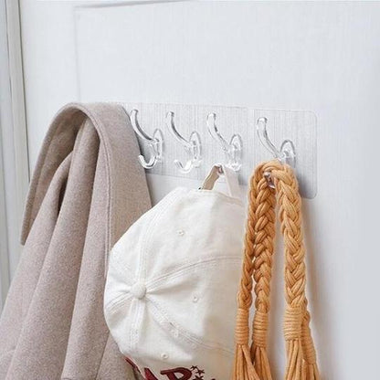 Self Adhesive 6 Hooks Hanger - Techmanistan in Pakistan