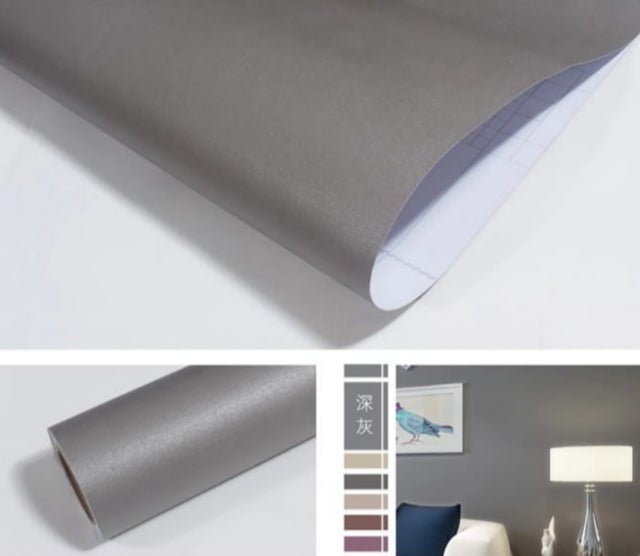 Self Adhesive Film Matte Sticker - 45x200 cm, Self Adhesive Contact Paper For Wall, Furniture, Kitchen and Cabinets Modern Self Adhesive Wallpaper DIY Decorative Film Wall Paper Furniture Sticker - Techmanistan in Pakistan