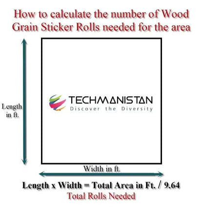 Self Adhesive Wood Grain Furniture Stickers Wallpaper - 45x200 cm - Techmanistan in Pakistan