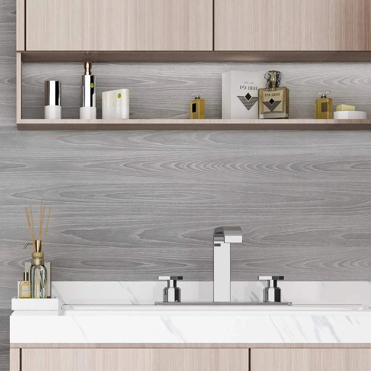 Self Adhesive Wood Grain Furniture Stickers Wallpaper - 45x200 cm - Techmanistan in Pakistan