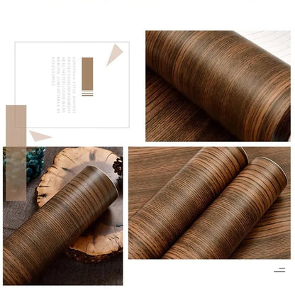 Self Adhesive Wood Grain Furniture Stickers Wallpaper - 45x200 cm - Techmanistan in Pakistan