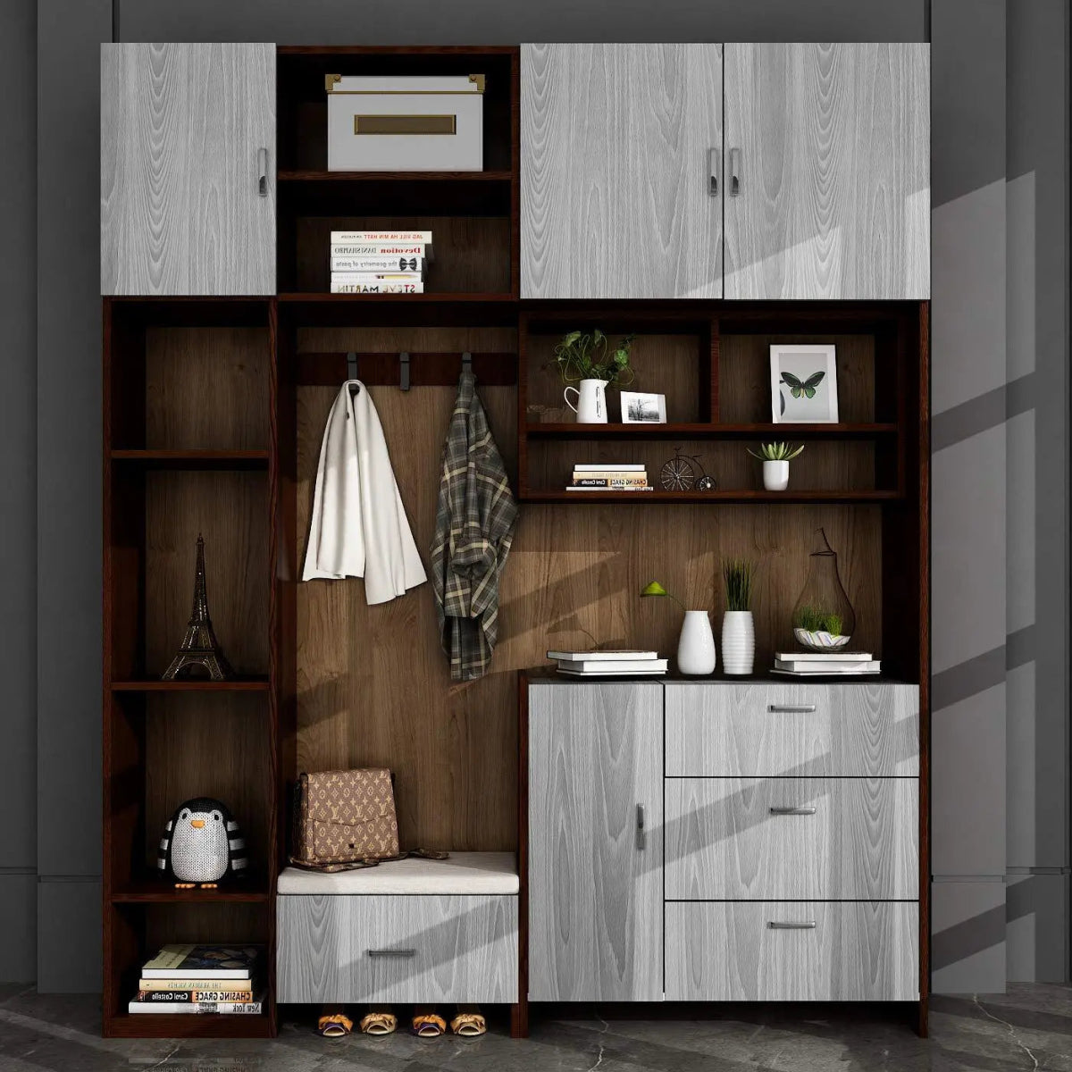 Self Adhesive Wood Grain Furniture Stickers Wallpaper - 45x200 cm - Techmanistan in Pakistan