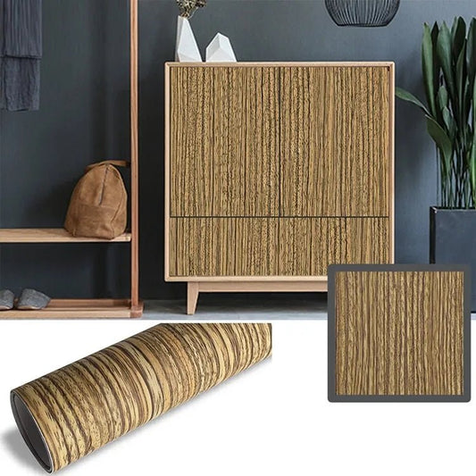 Self Adhesive Wood Grain Furniture Stickers Wallpaper - 45x200 cm - Techmanistan in Pakistan