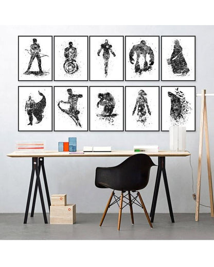 Set of 10 - Photo Frames Collage Wall Hanging Wall Decor Set - Black - Techmanistan in Pakistan