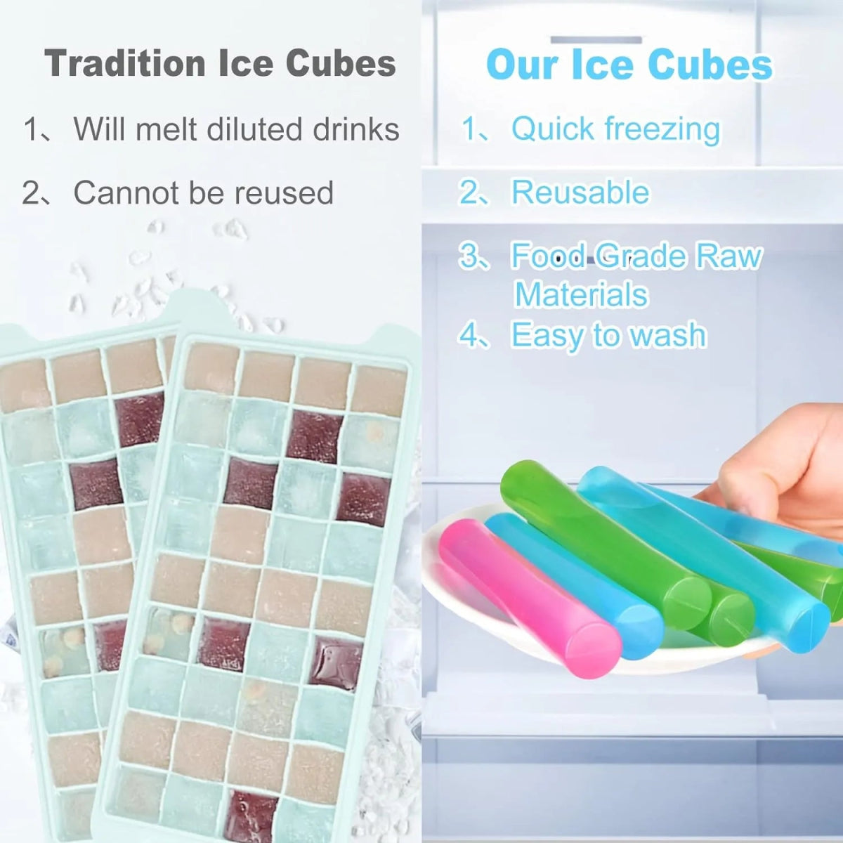 Set of 12 - Freezable & Reusable Ice Sticks - Techmanistan in Pakistan