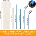 Set of 16 Stainless Steel Straws with Cleaning Brushes - Techmanistan in Pakistan
