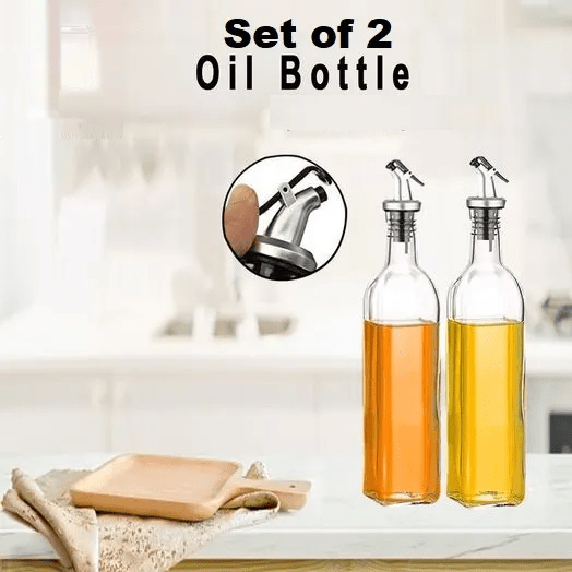 Set of 2 - Glass Oil Bottle Dispenser - Techmanistan in Pakistan