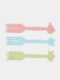 Set of 20 - Colorful Plastic Forks with Box - Techmanistan in Pakistan