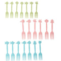 Set of 20 - Colorful Plastic Forks with Box - Techmanistan in Pakistan