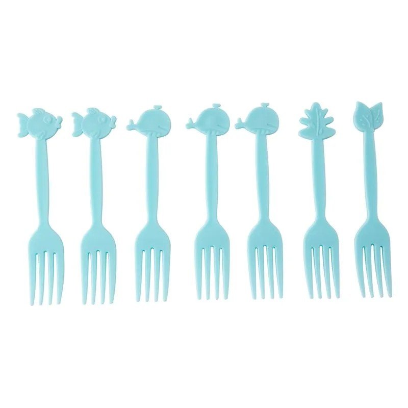 Set of 20 - Colorful Plastic Forks with Box - Techmanistan in Pakistan