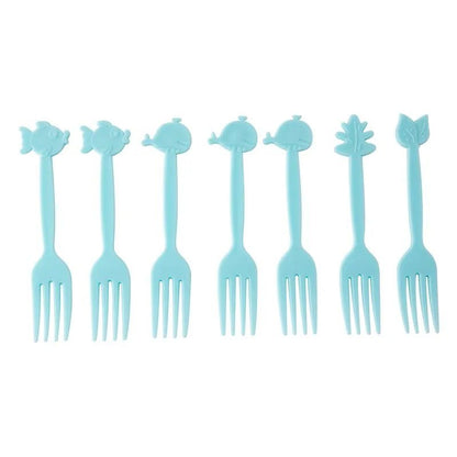 Set of 20 - Colorful Plastic Forks with Box - Techmanistan in Pakistan