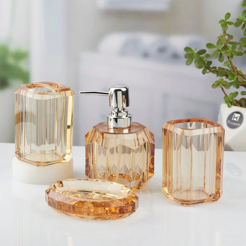 Set of 3 Acrylic Bathroom Accessories - Techmanistan in Pakistan