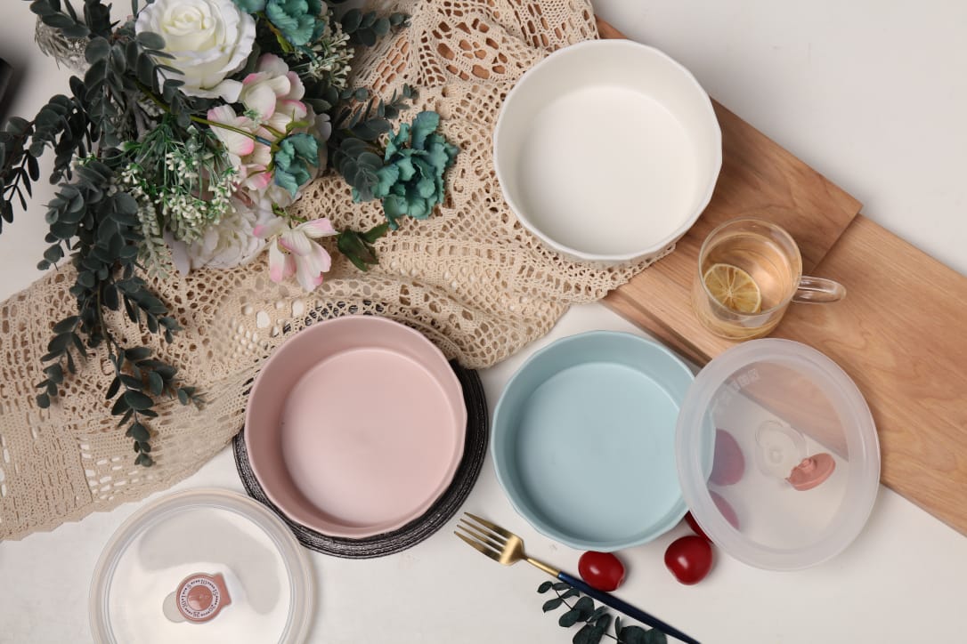 Set of 3 Ceramic Soup With Airtight Lid & Timer - Techmanistan in Pakistan