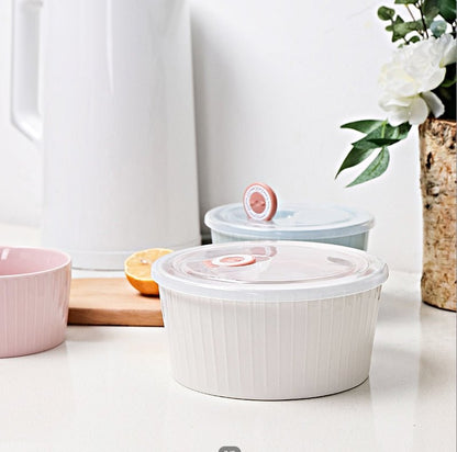 Set of 3 Ceramic Soup With Airtight Lid & Timer - Techmanistan in Pakistan