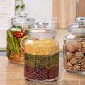 Set of 3 Clear Round Glass Jar with Lid - Techmanistan in Pakistan