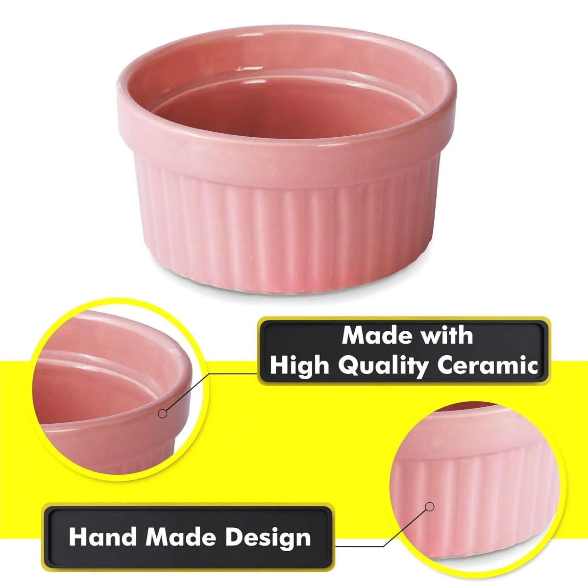 Set of 3 - Porcelain Ceramic Baking Ramekin - Techmanistan in Pakistan