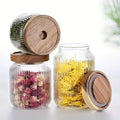 Set of 3 - Stackable Airtight Striped Glass Jars - Techmanistan in Pakistan