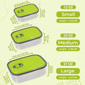 Set of 3 Stainless Steel Lunch Box, Bento Box