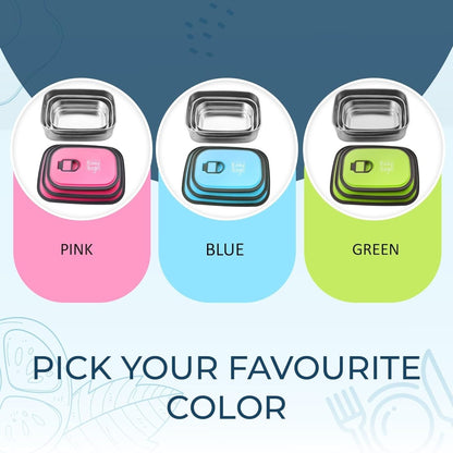 Set of 3 Stainless Steel Lunch Box, Bento Box - Techmanistan in Pakistan