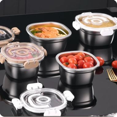 Set of 3 Stainless Steel Storage Containers - Techmanistan in Pakistan