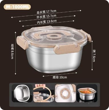 Set of 3 Stainless Steel Storage Containers - Techmanistan in Pakistan