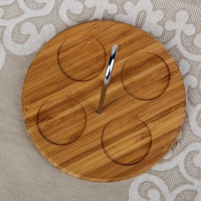 Set of 4 - Condiment Set with Wooden Base - Techmanistan in Pakistan