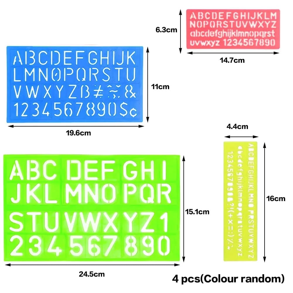 Set of 4 Letter Stencils - Techmanistan in Pakistan