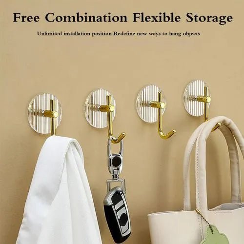 Set of 4 - Luxury Acrylic Wall Hooks - Techmanistan in Pakistan