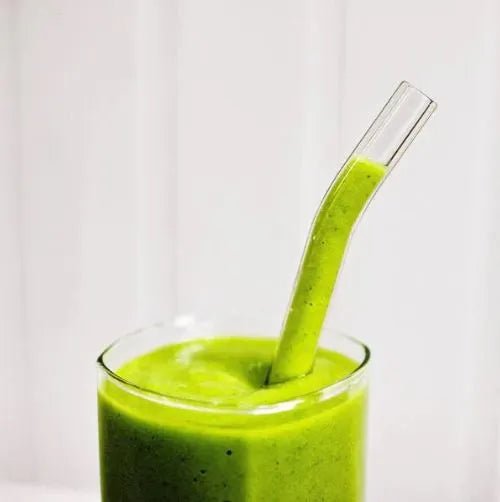 Set of 4 - Reusable Glass Straws With Cleaning Brush - Techmanistan in Pakistan