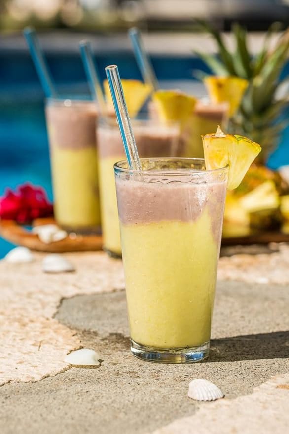 Set of 4 - Reusable Glass Straws With Cleaning Brush - Techmanistan in Pakistan