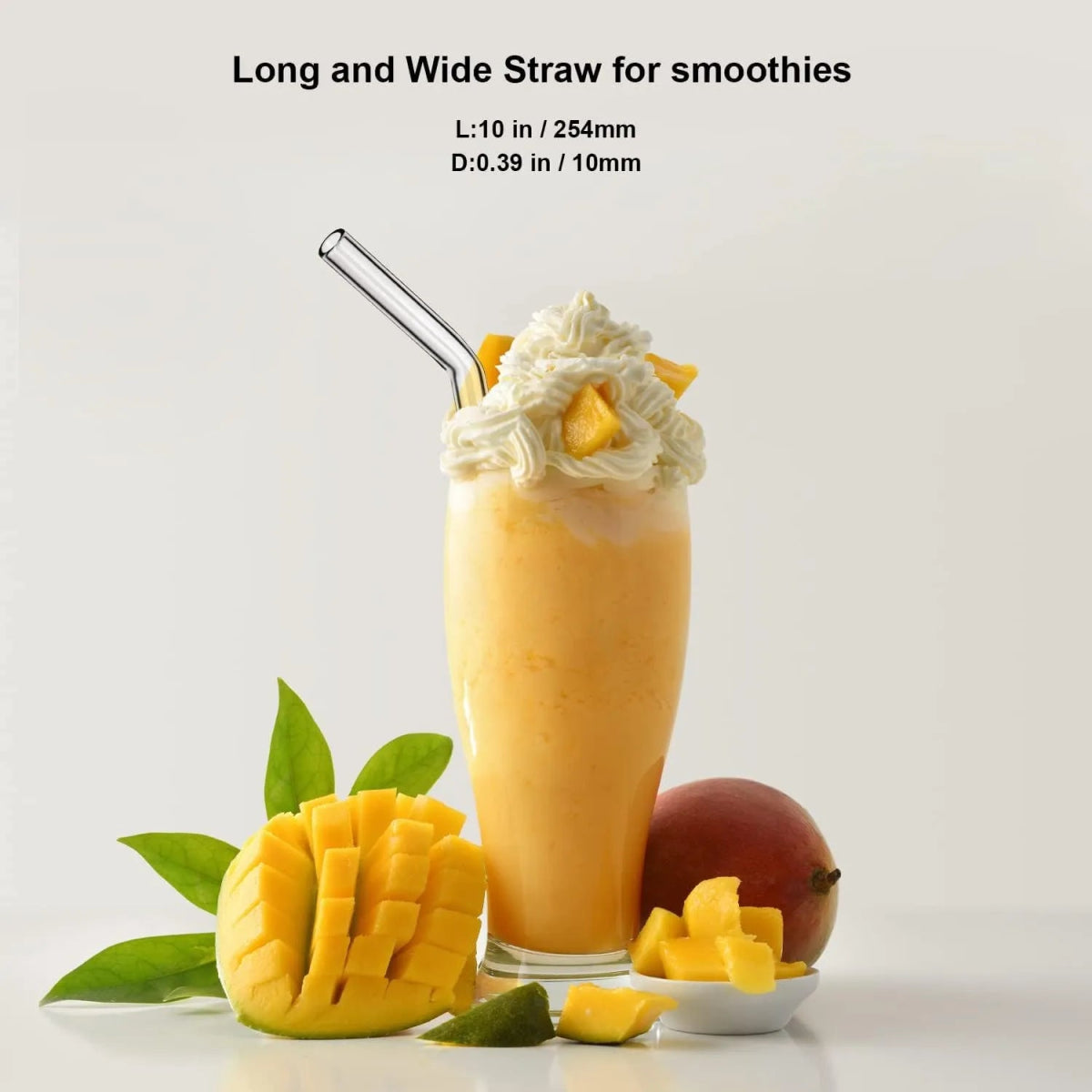 Set of 4 - Reusable Glass Straws With Cleaning Brush - Techmanistan in Pakistan