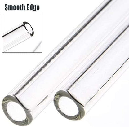 Set of 4 - Reusable Glass Straws With Cleaning Brush - Techmanistan in Pakistan