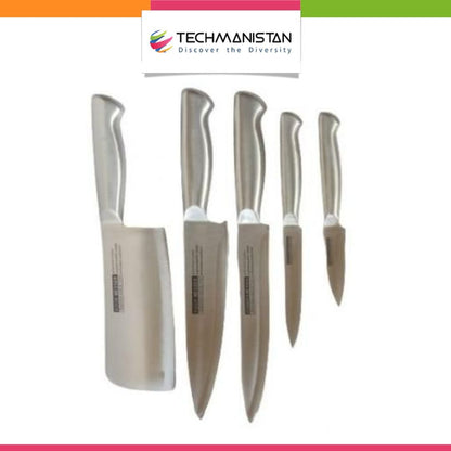 Set of 5 Professional Sharp Durable Quality Kitchen Knives - Techmanistan in Pakistan