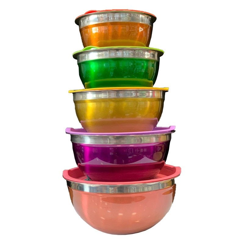 Set of 5 - Stainless Steel Mixing Bowls - Techmanistan in Pakistan
