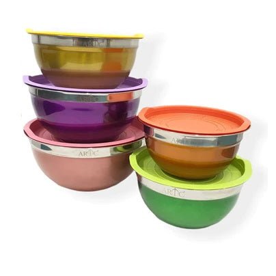 Set of 5 - Stainless Steel Mixing Bowls - Techmanistan in Pakistan
