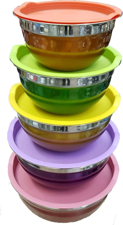 Set of 5 - Stainless Steel Mixing Bowls - Techmanistan in Pakistan